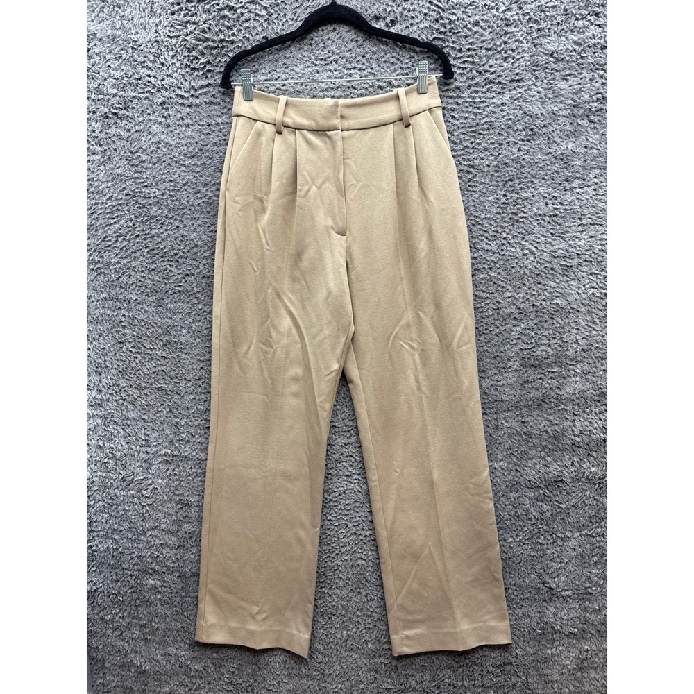 Favorite Daughter High Rise Pleated Wide Leg Dress Pants Beige Womens Size 6